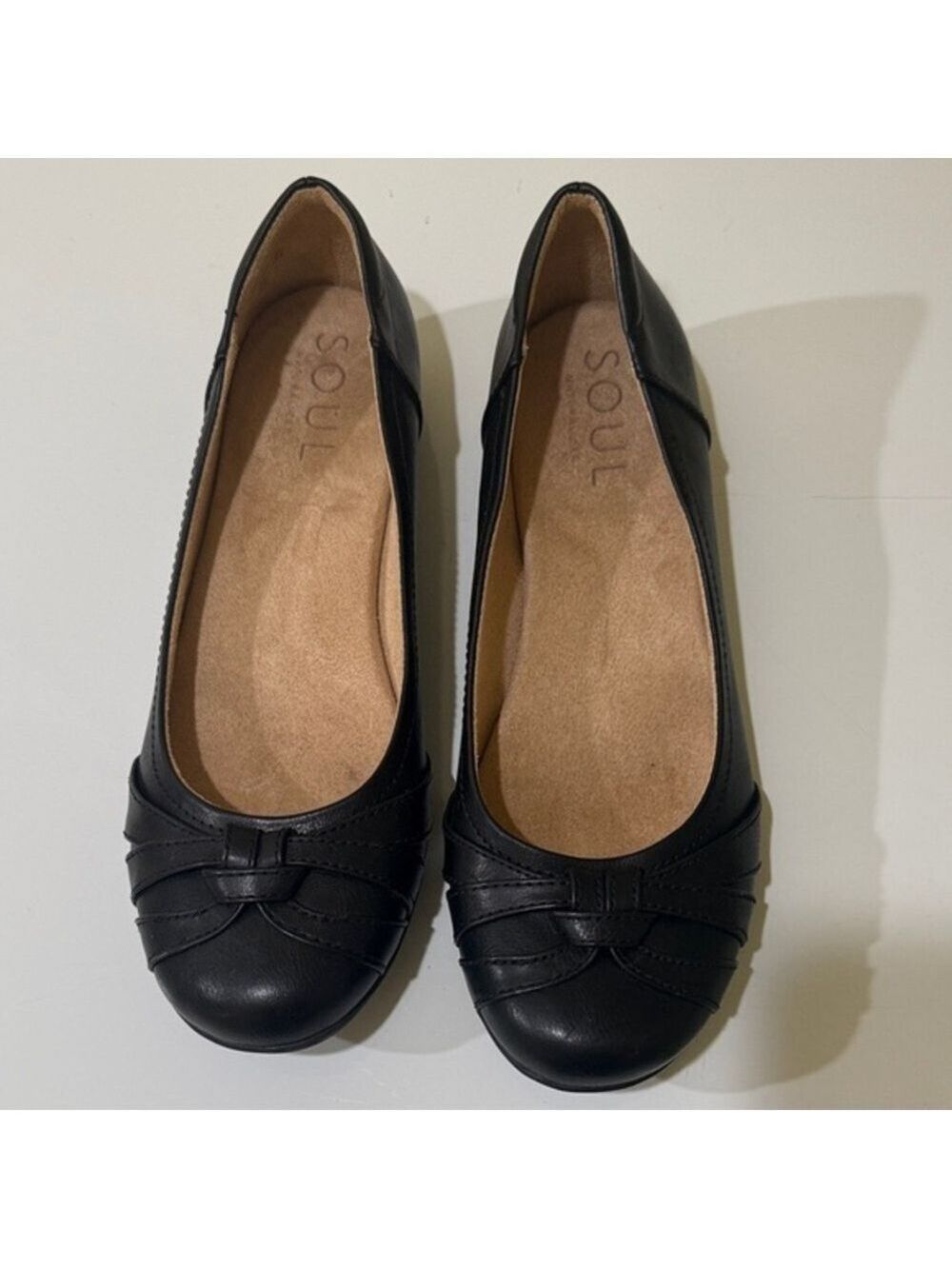 SOUL Naturalizer Black leather Women’s Flats with Bow Detail Size 9M